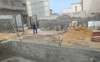   إيقاف أعمال بناء  فيلات دون ترخيص بالعامرية في الإسكندرية| صور