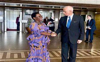   نائب وزير الخارجية للشئون الإفريقية يستقبل نائبة رئيس مفوضية الاتحاد الإفريقي خلال زيارتها لمصر |صور