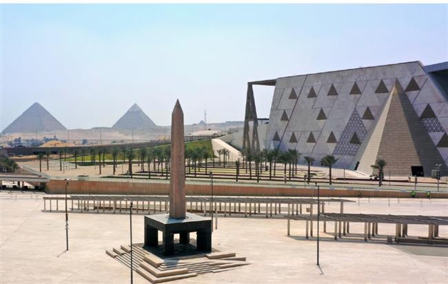 بنسبة إنجاز  بالمبنى الرئيسي أبرز مستجدات الأعمال بالمتحف المصري الكبير 